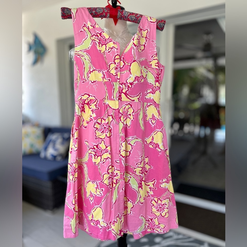 Lilly Pulitzer Pink and Yellow Floral Dress - Picture 3 of 3